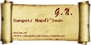 Gangetz Napóleon névjegykártya